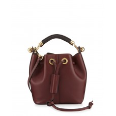 Borsa a secchiello piccola Chloe Gala in pelle color bordeaux