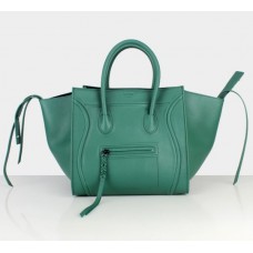 Borse Celine Boston in pelle di vacchetta verde scuro Borse Celine Boston in pelle di vacchetta verde scuro