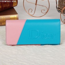 Portafoglio Christian Dior multicolore azzurro/rosa con patta 119