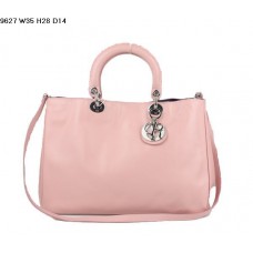 Borsa Dior Diorissimo in pelle nappa rosa (finiture argentate) 9627 Borsa Dior Diorissimo in pelle nappa rosa (finiture argentate) 9627