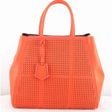 Borsa Fendi 2Jours in pelle Saffiiano arancione Clinch Bolt