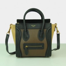 Borsa Celine Small Luggage Tote color nero, caffè e albicocca Borsa Celine Small Luggage Tote color nero, caffè e albicocca