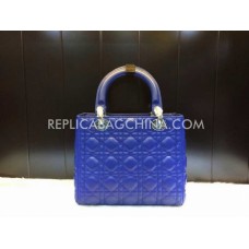 Replica della borsa tote Dior Lady Default blu