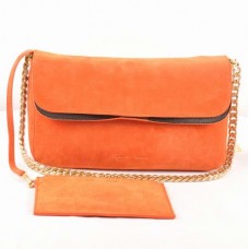 Borsa a tracolla in pelle scamosciata Celine Gourmette Arancione 3078