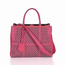 Borsa Fendi 2Jours Clinch Bolt in pelle color pesca Ferrari