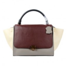 Borse Celine Classic in pelle grigio caffè