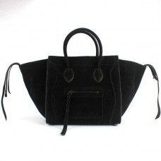 Borse Celine Boston in pelle scamosciata nera quadrata Borse Celine Boston in pelle scamosciata nera quadrata