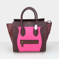 Borsa tote grande Celine, colore rosa, per vino, 30 cm