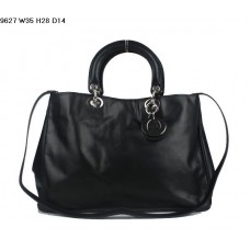 Borsa Dior Diorissimo in pelle nappa nera (finiture argentate) 9627 Borsa Dior Diorissimo in pelle nappa nera (finiture argentate) 9627