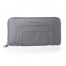 Portafoglio Bvlgari Serpenti in pelle originale con cerniera, colore kaki, 201301