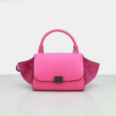 Borsa Celine Small Trapeze in pelle rosa neon Borsa Celine Small Trapeze in pelle rosa neon