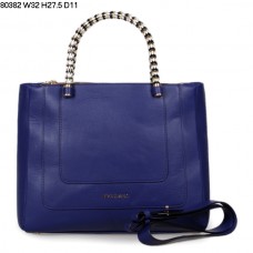 Borsa a mano Bvlgari modello Serpenti in pelle di vitello, colore viola, codice 80382