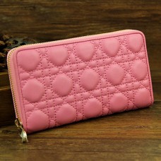 Portafoglio Lady Dior Escaped in pelle di pecora D0082 rosa Portafoglio Lady Dior Escaped in pelle di pecora D0082 rosa