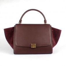 Borse Celine Classic in pelle color caffè bordeaux