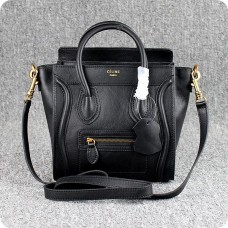 Borsa tote Celine Small Luggage in pelle nera