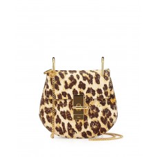 Mini borsa a tracolla Chloe Drew con stampa leopardata