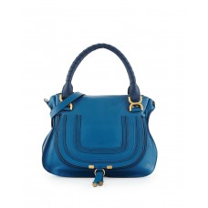 Borsa a mano media Chloe Marcie color cobalto