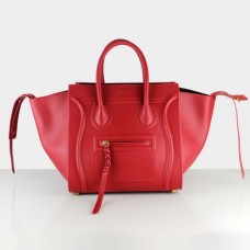 Borse Celine Boston in pelle di vacchetta rossa Borse Celine Boston in pelle di vacchetta rossa