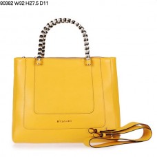 Borsa a mano Bvlgari modello Serpenti in pelle di vitello gialla, codice 80382