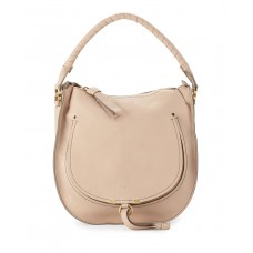 Borsa a tracolla Chloe Marcie in pelle color nude/beige Borsa a tracolla Chloe Marcie in pelle color nude/beige