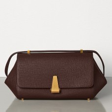 Bottega Veneta Small BV Angle Bag In Burgundy Palmellato Bottega Veneta Small BV Angle Bag In Burgundy Palmellato