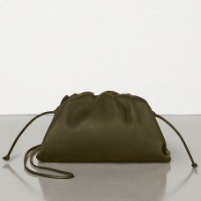 Pochette Bottega Veneta The Pouch 20 in pelle di vitello color senape