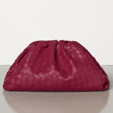 Bottega Veneta Pouch Clutch In Pelle Intrecciata Amaranto Bottega Veneta Pouch Clutch In Pelle Intrecciata Amaranto