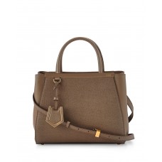 Borsa tote shopping Fendi 2Jours Petite marrone