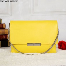 Borsa a tracolla Celine Blade Flap in pelle di vitello color giallo limone 5367