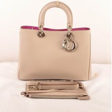 Borsa Dior Diorissimo media in pelle originale beige (dettagli dorati) 603