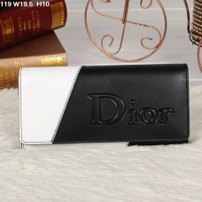 Portafoglio Christian Dior multicolore nero/bianco con patta 119