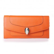 Portafoglio Bvlgari Serpenti originale in pelle arancione 201302