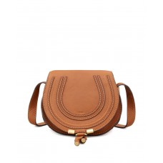 Borsa a tracolla piccola Chloe Marcie color cuoio Borsa a tracolla piccola Chloe Marcie color cuoio
