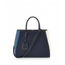 Borsa tote Fendi 2Jours Colorblock in pelle multicolore