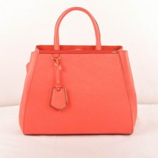 Borsa media Fendi 2jours Red Cross Veins/Ferrari in pelle