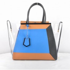 Borsa Fendi 2Jours in PVC trasparente blu