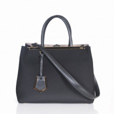 Borsa Fendi 2Jours in tela nera con manico superiore