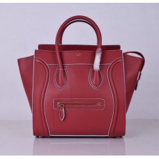 Borsa tote grande Celine Luggage rossa e blu, 30 cm