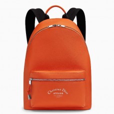Zaino Dior Rider in pelle di vitello arancione