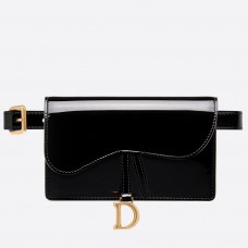 Marsupio Dior Saddle in pelle verniciata nera Marsupio Dior Saddle in pelle verniciata nera