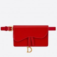 Marsupio Dior Saddle in pelle verniciata rossa Marsupio Dior Saddle in pelle verniciata rossa