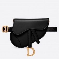 Marsupio Dior Saddle in pelle di vitello liscia nera Marsupio Dior Saddle in pelle di vitello liscia nera