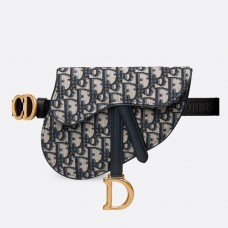 Marsupio Dior Saddle in tela obliqua blu Marsupio Dior Saddle in tela obliqua blu