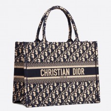 Borsa tote piccola Dior in tela obliqua blu Borsa tote piccola Dior in tela obliqua blu