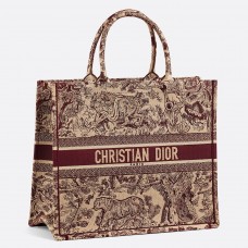 Borsa Toile De Jouy Dior Borgogna