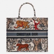 Borsa tote Dior Book in Toile De Jouy multicolore Borsa tote Dior Book in Toile De Jouy multicolore