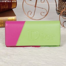 Portafoglio Christian Dior multicolore lime/pesca con patta 119