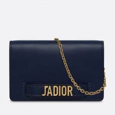 Portafoglio con catena Dior J'Adior blu navy Portafoglio con catena Dior J'Adior blu navy