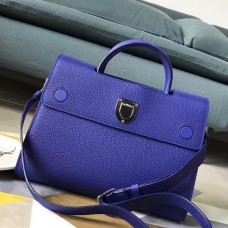 Borsa tote Dior Diorever in pelle di vitello blu