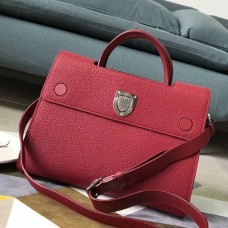Borsa tote Dior Diorever in pelle di vitello rossa